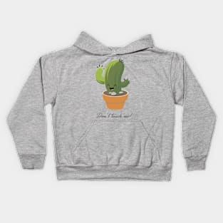 Don't touch me ! Vector Succulent Character Kids Hoodie